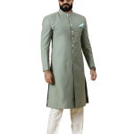 Classic Moss Green Achkan for Men | Elegant Ethnic Wear | Jaipurio
